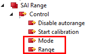 Selecting a measuring range 1: