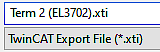 Procedure within TwinCAT with xti files 2: