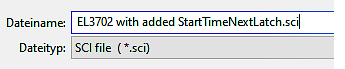 Procedure within and outside TwinCAT with sci file 5: