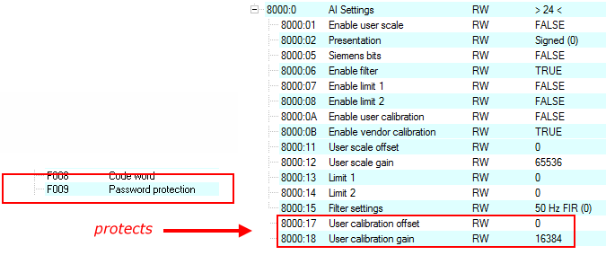 Setpoint processing, user/vendor calibration 1: