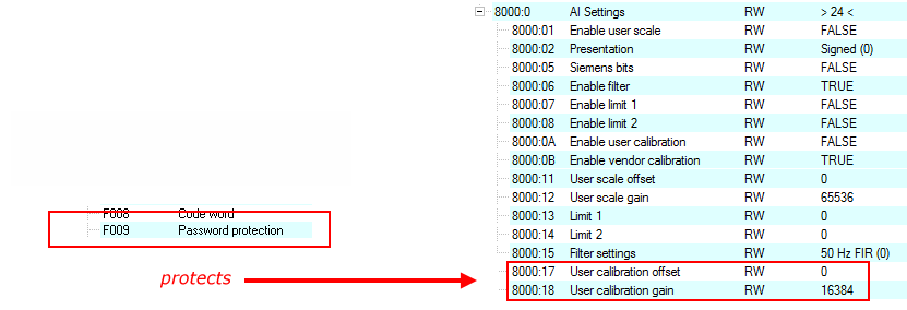 Setpoint processing, user/vendor calibration 1: