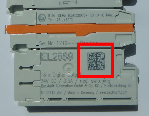 Beckhoff Identification Code (BIC) 1: