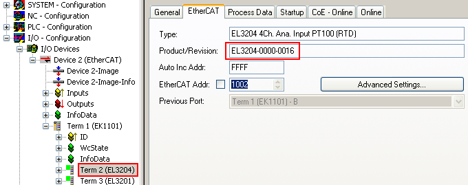 Device description ESI file/XML 1: