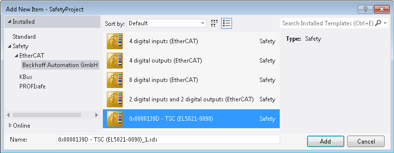 TwinSAFE SC - configuration 3: