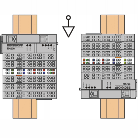 Installation position for operation with or without fan 3: