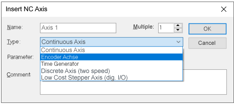 NC configuration (motion) 5: