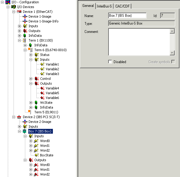 Operation of EtherCAT and Interbus master on a PC 1: