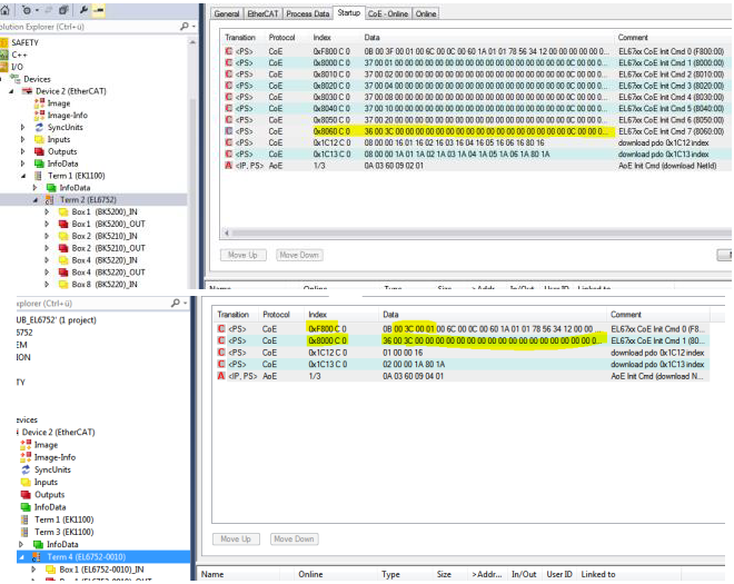 EL6752-0010 - Changing the DeviceNet address and baud rate using ADS