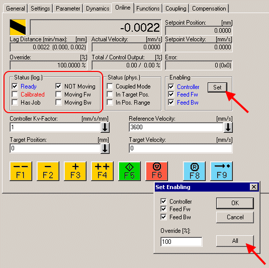 Integration into the NC configuration 8: