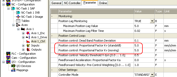 Configuring the main parameter - Selecting the reference velocity 8: