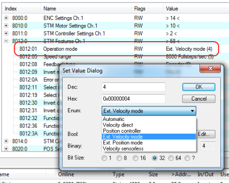 Extended Velocity mode 1: