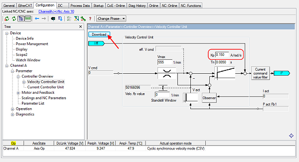 Settings with the Drive Manager 8: