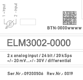 Version identification of ELM terminals 1: