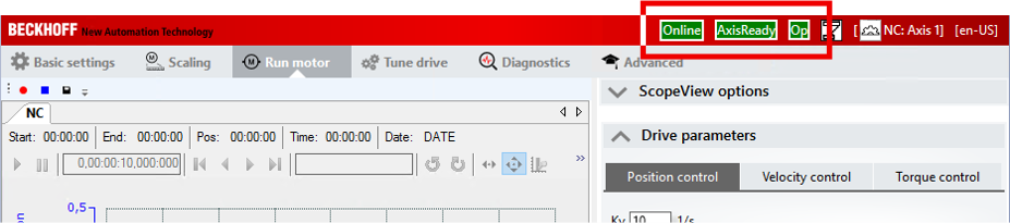 Axis enable 1: