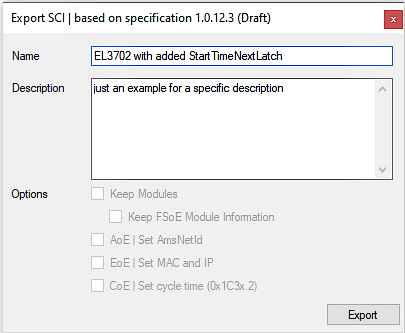 Procedure within and outside TwinCAT with sci file 3: