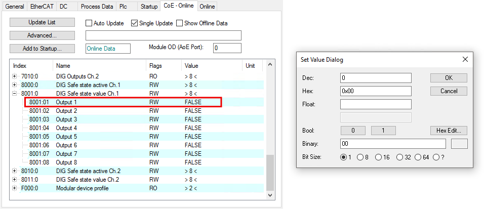 Behavior on EtherCAT failure 2: