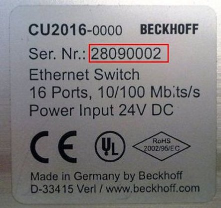Version identification of EtherCAT devices 3: