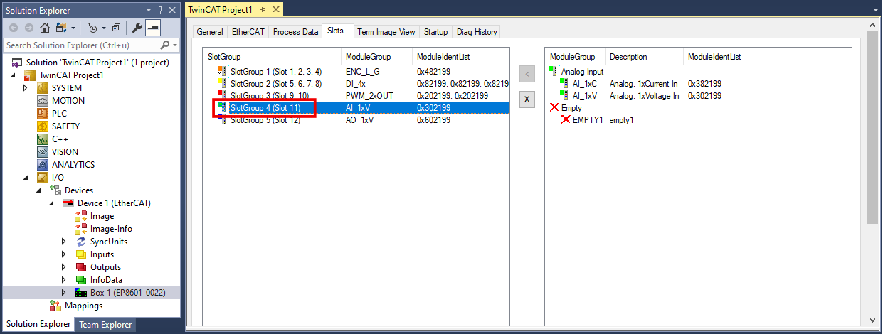 Selection of I/O functions 4: