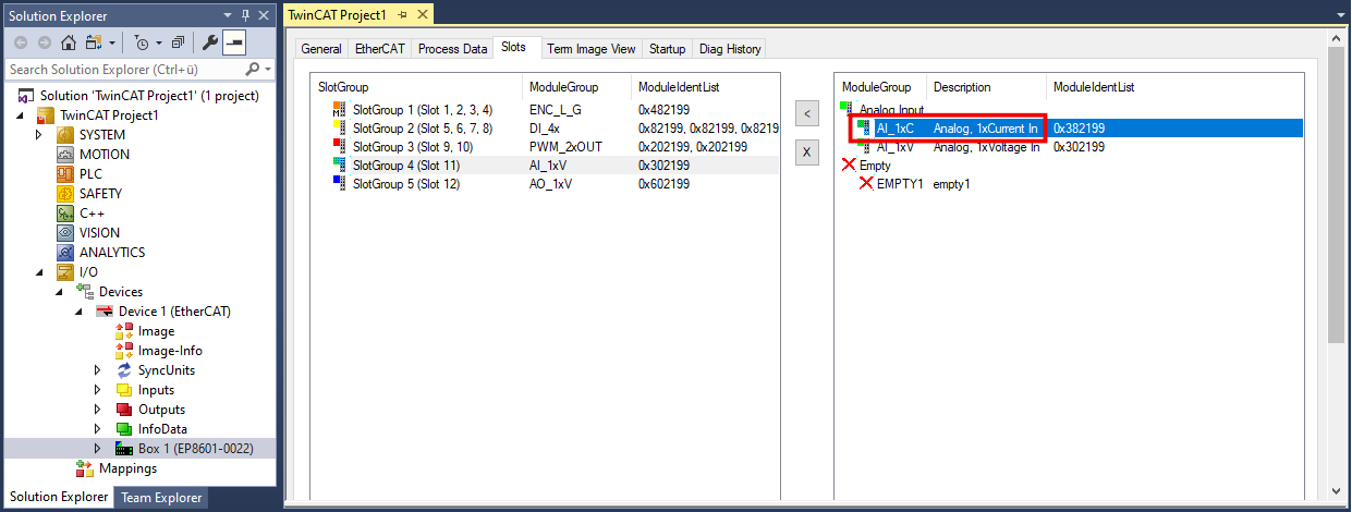 Selection of I/O functions 5: