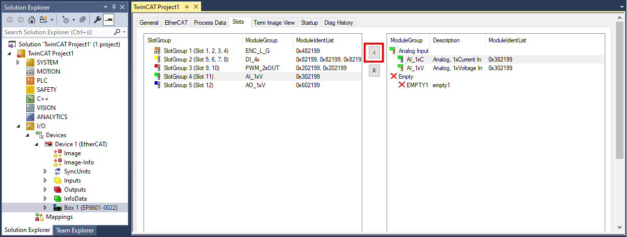 Selection of I/O functions 6: