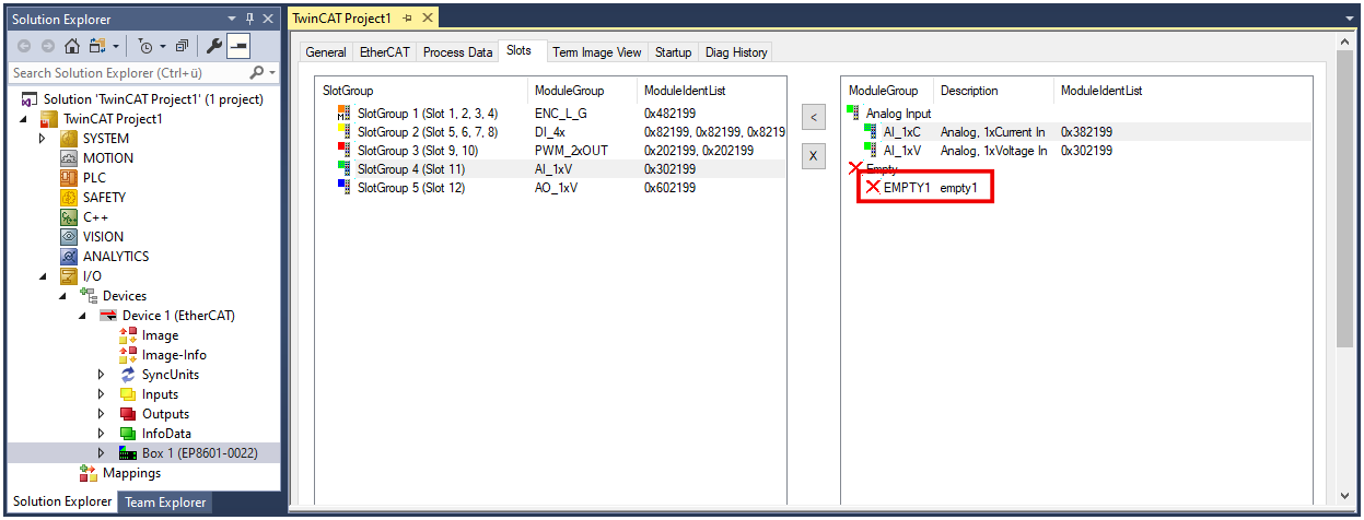 Selection of I/O functions 7: