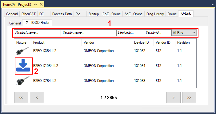 1. Importing the device description IODD 3: