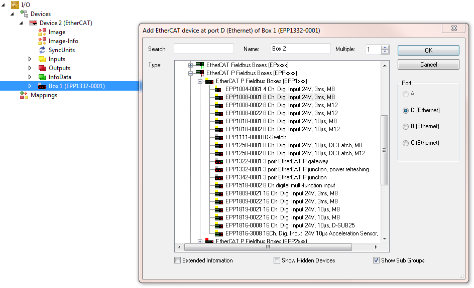 Assignment of connectors 2: