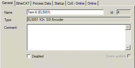 EtherCAT subscriber configuration 2: