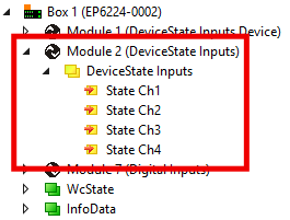 Status of the IO-Link ports 1: