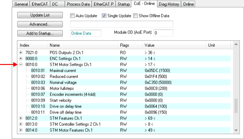 Setting important motor parameters 1: