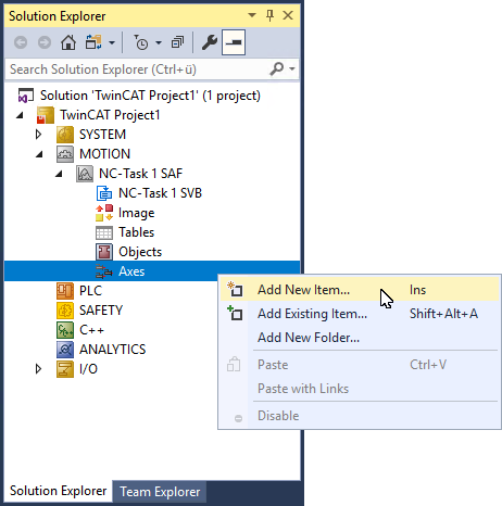 Integration into the NC configuration (manually) 2: