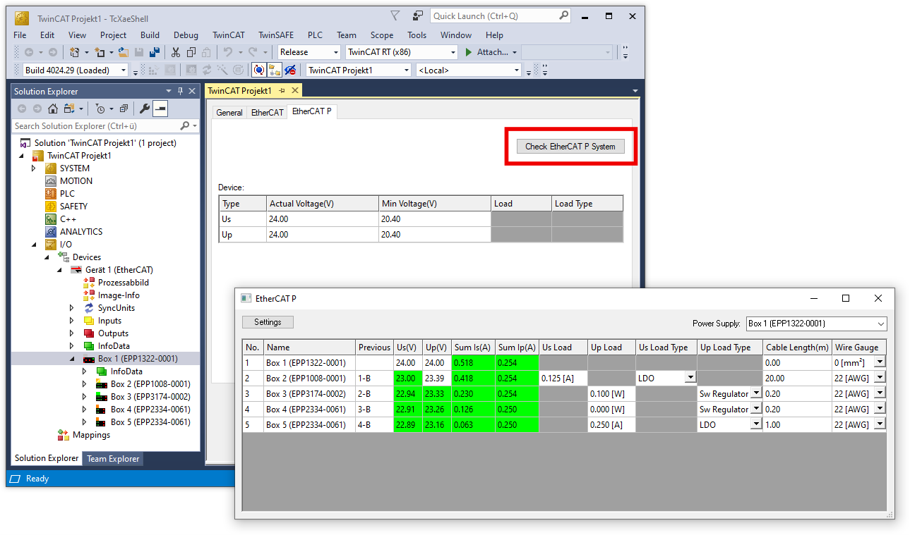 EtherCAT P conductor losses 2: