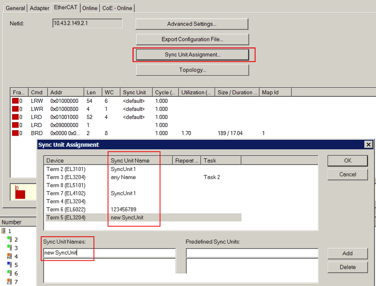 Setting up - SyncUnits setup 6: