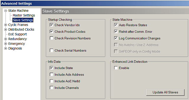 Default settings and information 6: