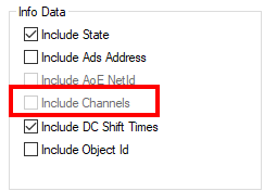 Displaying channels in InfoData (Include Channels) 3: