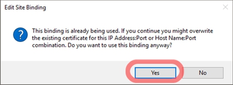 Importing the certificate 8: