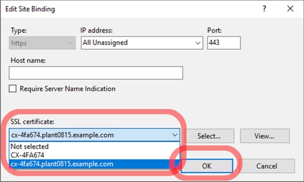 Importing the certificate 7: