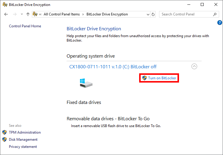 Encrypting your data carrier with BitLocker 2: