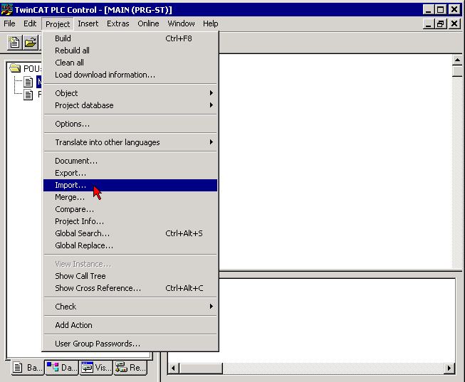 Importing a function block 1: