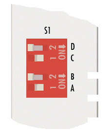 DIP switch 1: