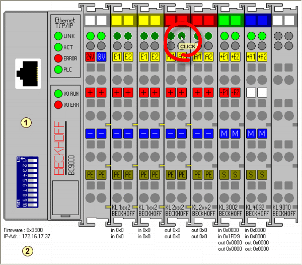 The KS2000 graphical display 1: