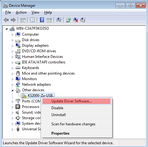 How to install KS2000 USB drivers on Windows 7 ? 6: