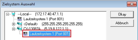 Load configuration to CX 7: