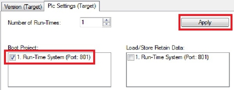 Load configuration to CX 5: