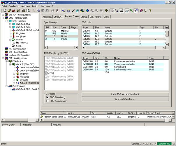Measurement with EtherCAT-Drives 2: