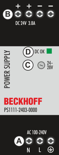 Front side and operating elements 1: