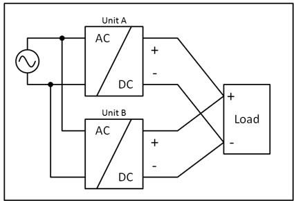 Parallel use to increase power 1: