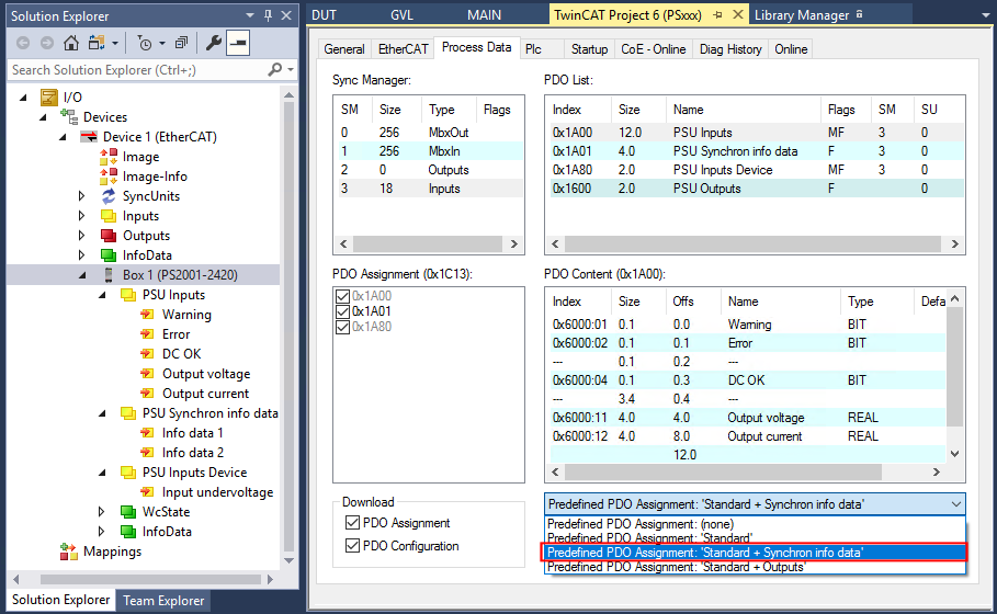 Switching process data sets 1: