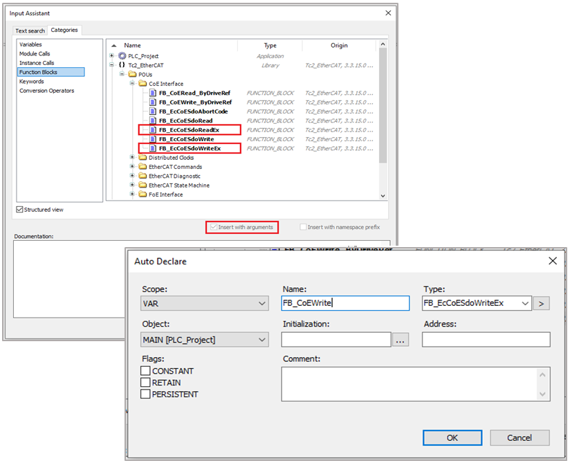 Writing and reading CoE objects using function blocks 3: