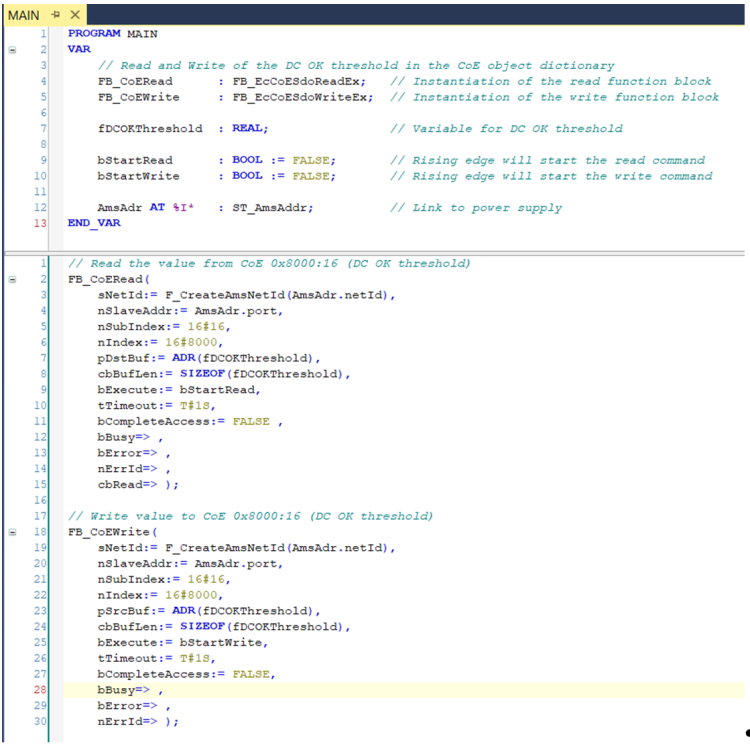 Writing and reading CoE objects using function blocks 4: